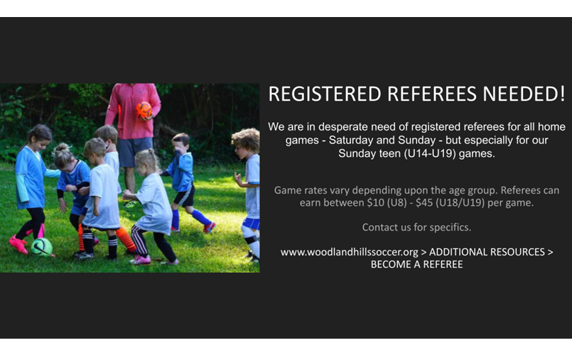 Registered Referees Needed!