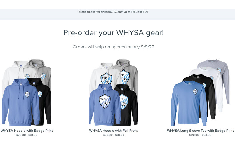 Pre-order your WHYSA gear!