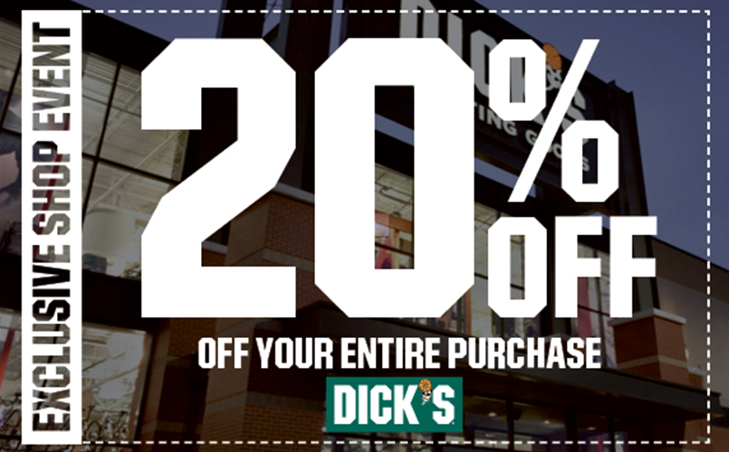 Dick's Sporting Goods 20% Off Coupon